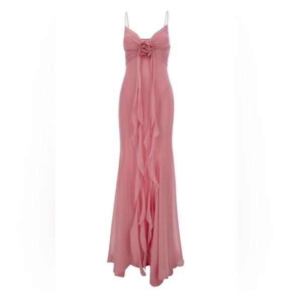 Blush Pink Modest Prom Dress With Split    cg9781